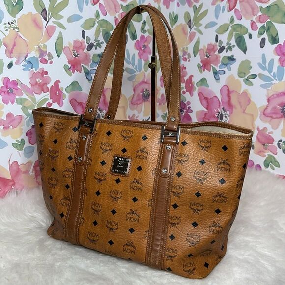 💯Authentic MCM Cognac Tote Handbag🍀 - Picture 3 of 16
